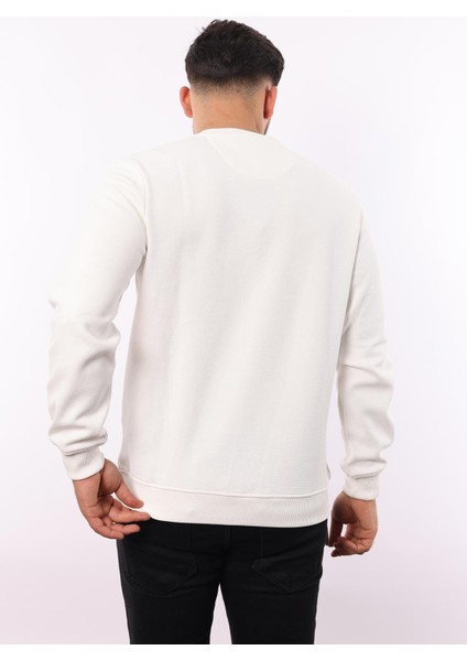 Şardonlu Pike Sweatshirt – %70 Pamuk %30 Viskoz Bisiklet Yaka fırsatları