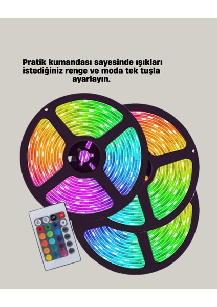 Uzaktan Kumandalı Rgb Smart Şerit LED Işık Esnek ve Taşınabilir Dekorasyon - EMY8543-9295 fiyatları