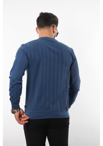 Jakarlı Sweatshirt – %70 Pamuk %30 Viskoz Bisiklet Yaka fırsatları