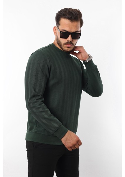 Jakarlı Sweatshirt – %70 Pamuk %30 Viskoz Bisiklet Yaka fiyatları