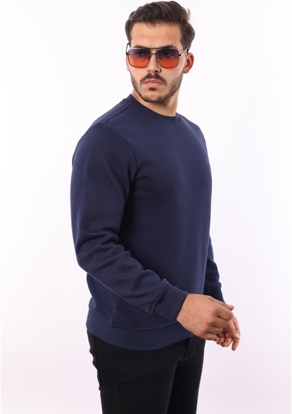 Şardonlu Pike Sweatshirt – %70 Pamuk %30 Viskoz Bisiklet Yaka