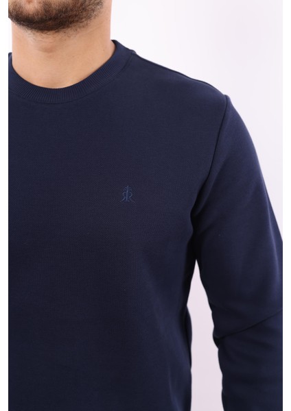 Şardonlu Pike Sweatshirt – %70 Pamuk %30 Viskoz Bisiklet Yaka fırsatları