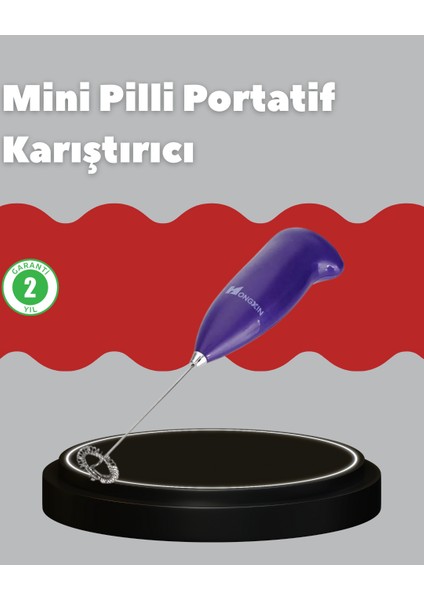 Frappe ve Cappuccino Maker – Taşınabilir Pilli Köpürtücü Mikser - EMY9229-4093