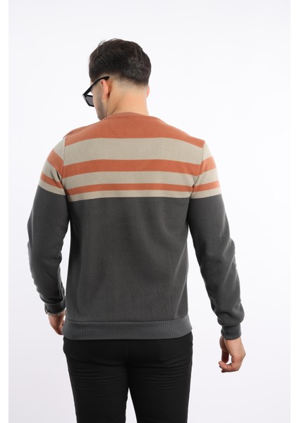 Panolu Selanik Sweatshirt – %100 Pamuk Bisiklet Yaka indirimleri