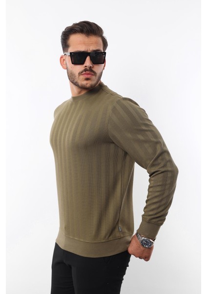 Jakarlı Sweatshirt – %70 Pamuk %30 Viskoz Bisiklet Yaka fırsatları