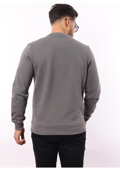 Şardonlu Pike Sweatshirt – %70 Pamuk %30 Viskoz Bisiklet Yaka fiyatları