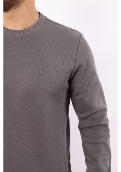 Şardonlu Pike Sweatshirt – %70 Pamuk %30 Viskoz Bisiklet Yaka indirimleri