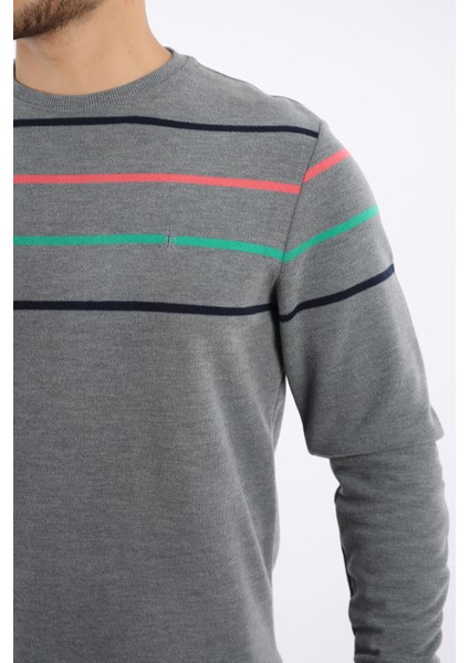 Panolu Selanik Dokuma Bisiklet Yaka Sweatshirt indirimleri