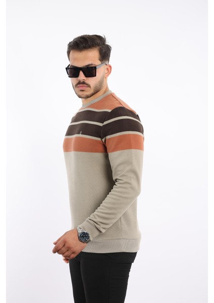 Panolu Selanik Dokuma Bisiklet Yaka Sweatshirt – Pamuk Viskon Regular Fit fiyatları