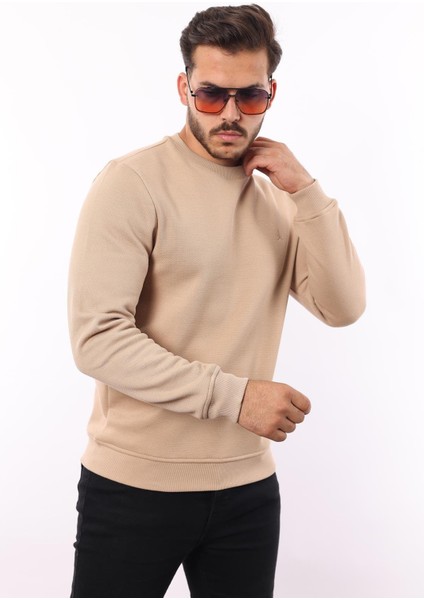 Şardonlu Pike Sweatshirt – %70 Pamuk %30 Viskoz Bisiklet Yaka fiyatları