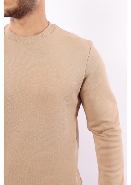 Şardonlu Pike Sweatshirt – %70 Pamuk %30 Viskoz Bisiklet Yaka indirimleri