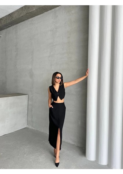 Çilek Takım Etek Yelek