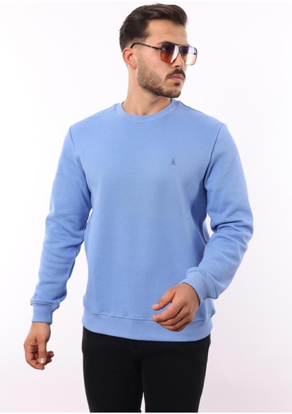 Şardonlu Pike Sweatshirt – %70 Pamuk %30 Viskoz Bisiklet Yaka