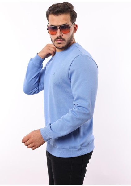 Şardonlu Pike Sweatshirt – %70 Pamuk %30 Viskoz Bisiklet Yaka fiyatları