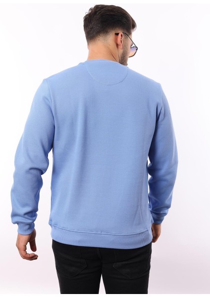 Şardonlu Pike Sweatshirt – %70 Pamuk %30 Viskoz Bisiklet Yaka fırsatları