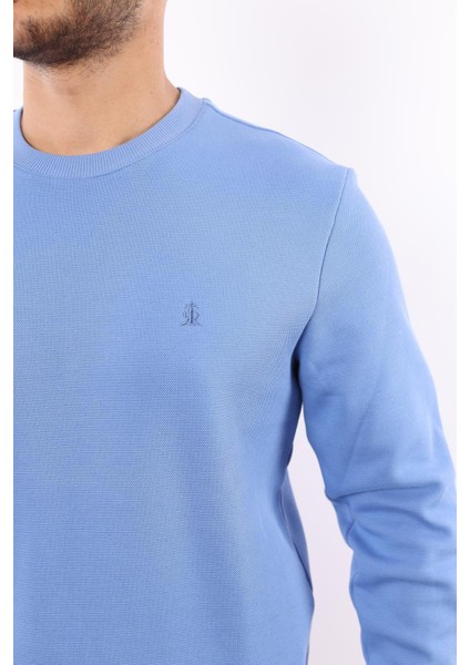 Şardonlu Pike Sweatshirt – %70 Pamuk %30 Viskoz Bisiklet Yaka indirimleri