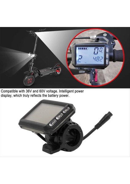 Elektrikli Scooter LCD Ekran Metre 36V-60V Panel Gösterge Panosu (Yurt Dışından) fırsatları