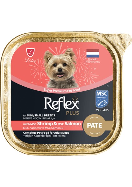 Plus Pate Msc Karidesli ve Somonlu Mini ve Küçük Irklar Için Yetişkin Köpek Maması 12X85 G modelleri