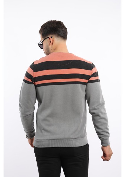 Panolu Selanik Sweatshirt – %100 Pamuk Bisiklet Yaka fırsatları