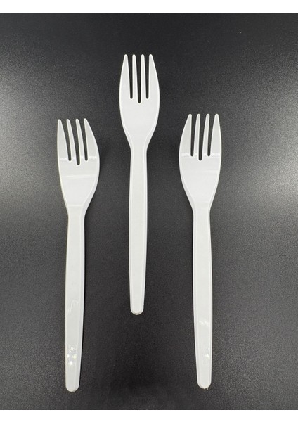 Medium Eko Plastik Çatal Beyaz 100'LÜ Paket