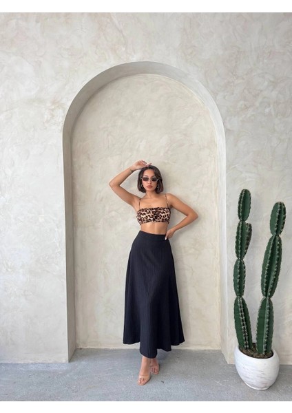 Uzun Astarlı Etek S255043