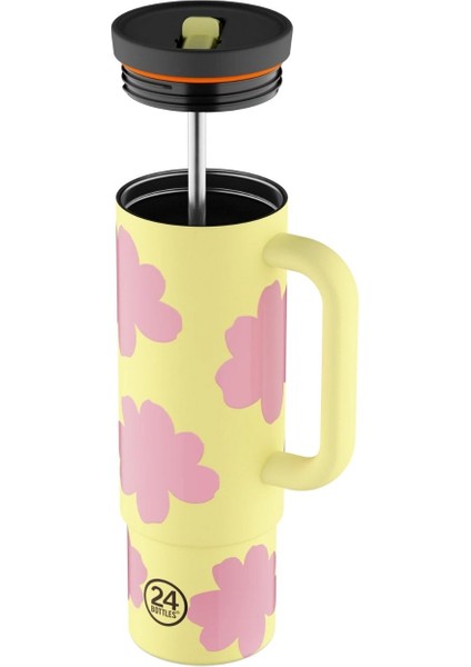 Straw Cup Daydreaming Yellow Pipetli Paslanmaz Çelik Termos 800 ml modelleri
