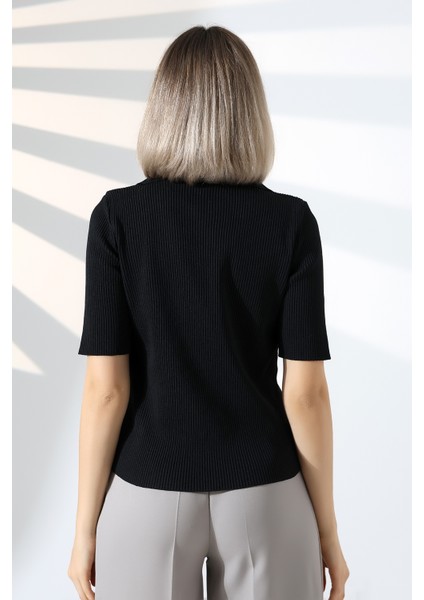 Inci Düğmeli Kısa Kol Zara Model Bluz