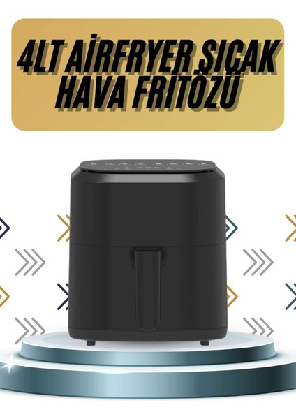 4l Airfryer Hazneli Hava Fritözü Yağsız Fritöz Taşınabilir Fırın Işlevi G - EMY1254-4962