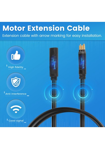 E-Bisiklet Motor Uzatma Kablosu Su Geçirmez 9 Pin 60 cm Motor Parçaları (Yurt Dışından) indirimleri