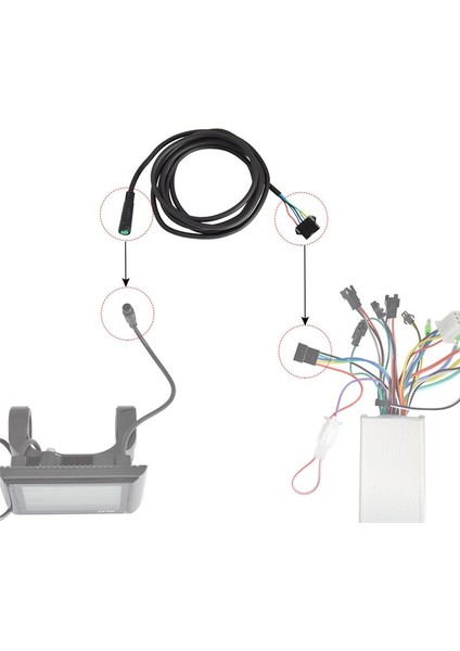 Beş Çekirdekli Kablo Adaptörü 1,7 M Konnektör Sm Elektrikli Bisiklet Parçalarına (Yurt Dışından) indirimleri