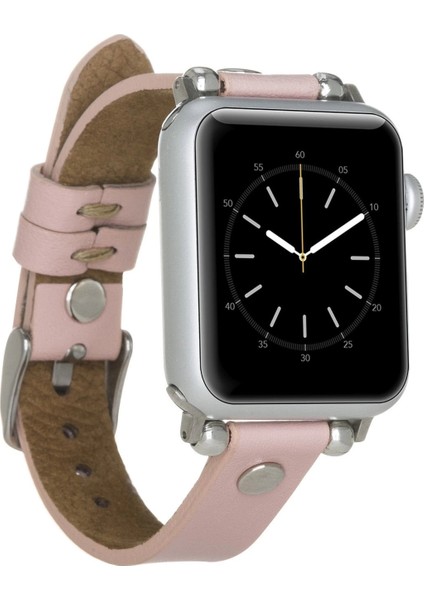 Apple Watch Uyumlu Deri Kordon 38-40-41MM St Nu2 Pembe indirimleri
