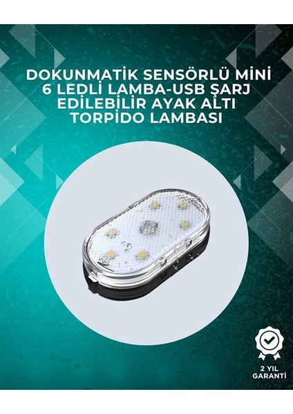 Araç Içi Dekorasyon Için Manyetik ve Yapışkanlı LED Ambiyans Lambası - EMY8816-9532