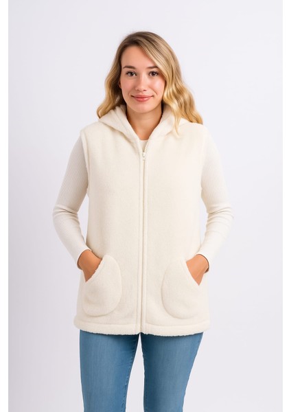 Yelek Welsoft Peluş Kapüşonlu