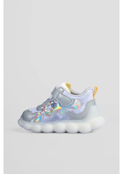 Sonya Işıklı Kız Bebek Gri Spor Ayakkabı modelleri