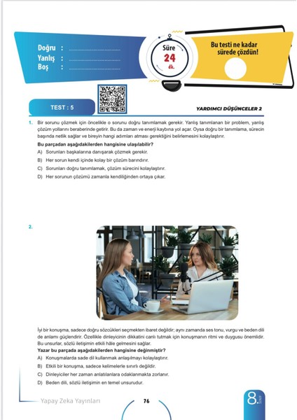 8.sınıf Lgs Paragraf Soru Bankası Konu Özetli & Lgs'de Çıkmış Kelime Tablosu 2025-2026 indirimleri