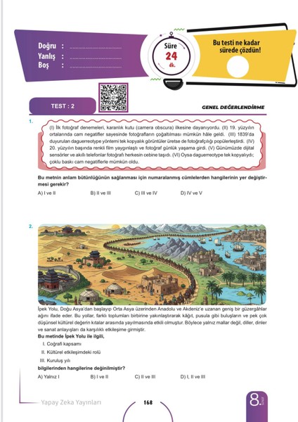 8.sınıf Lgs Paragraf Soru Bankası Konu Özetli & Lgs'de Çıkmış Kelime Tablosu 2025-2026