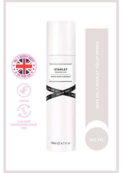Miss So…? Starlet Vücut Spreyi Mandalina ve Çilek Notalarıyla 140 ml Kadınlar İçin indirimleri