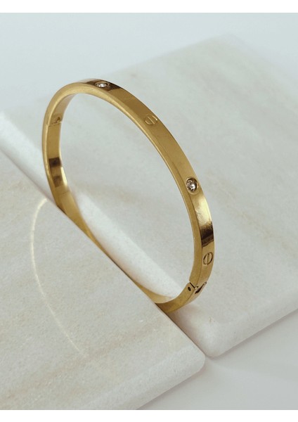 Taşlı Miniboy Gold Kelepçe fiyatları