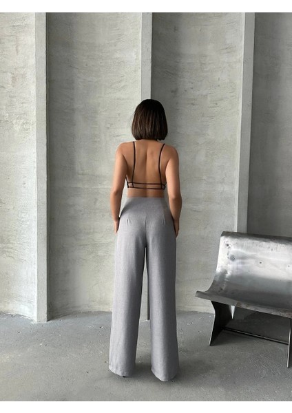 Pileli Keten Pantolon S255046 fiyatları