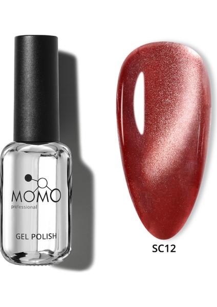 Korean Cat Eye, Silky Cat Eye, Kedi Gözü Oje, SC12 Bordo, 10 ml