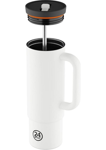 Straw Cup Ice White Pipetli Paslanmaz Çelik Termos 800 ml fiyatları