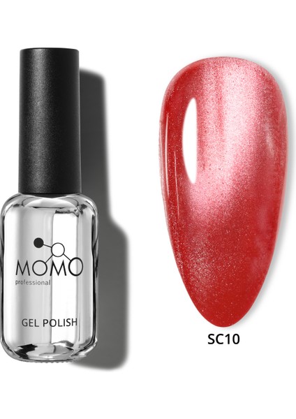 Korean Cat Eye, Silky Cat Eye, Kedi Gözü Oje, SC10 Kırmızı, 10 ml