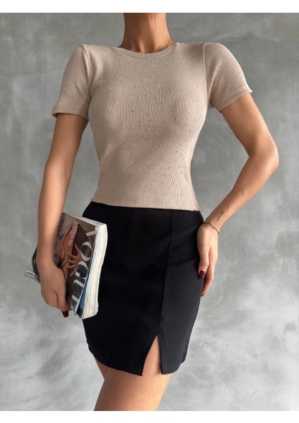 Taş Baskılı Kaş Korse Bluz