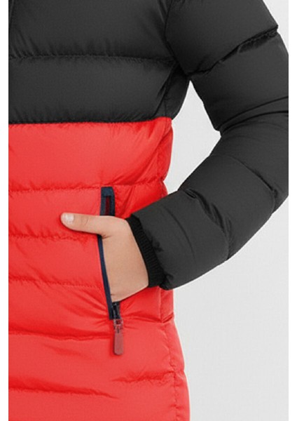 İçi Kürklü Su ve Rüzgar Geçirmez Kapüşonlu Kız Çocuk Mont