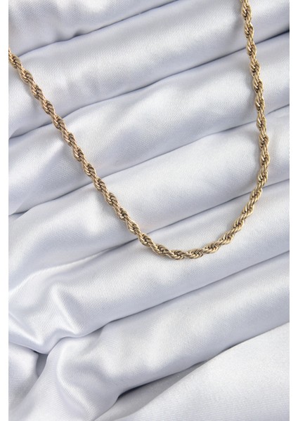 316L Çelik Gold Renk 60 cm Burgu Model Kadın Kolye fiyatları