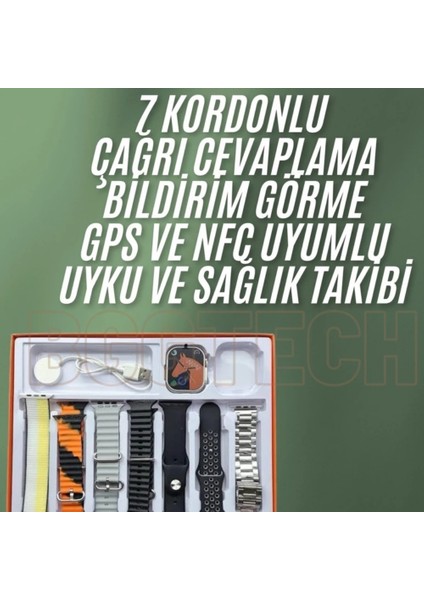 7 Kordon Hediyeli Akıllı Saat Çelik + Hasır + Silikon Yedek Kordon Seti Her Kombine Uygun Değiştirilebilir Tasarım indirimleri