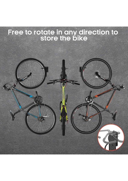 2'li Paket Döner Bisiklet Rafı Garaj Duvar Montajlı Bisiklet Askıları (Yurt Dışından) fırsatları
