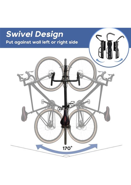 2'li Paket Döner Bisiklet Rafı Garaj Duvar Montajlı Bisiklet Askıları (Yurt Dışından) indirimleri