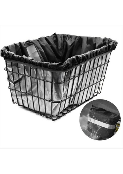 Bisiklet Yağmur Geçirmez Kılıf Bisiklet Sepeti Astarı Yansıtıcı Şeritli, B (Yurt Dışından) fiyatları