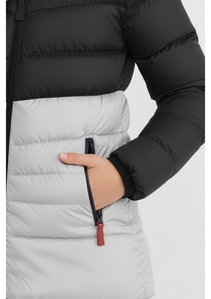 İçi Kürklü Su ve Rüzgar Geçirmez Kapüşonlu Kız Çocuk Mont